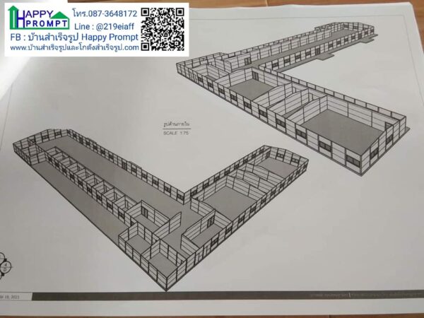 ออฟฟิศสำเร็จรูป ผนังกันความร้อน Sandwich Panel  HW-C 12x96x3 ม. - Image 40