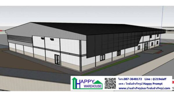 โกดังและสำนักงาน2ชั้น ผนัง EPS  HW-HC 36x54x6.9 m. - Image 59