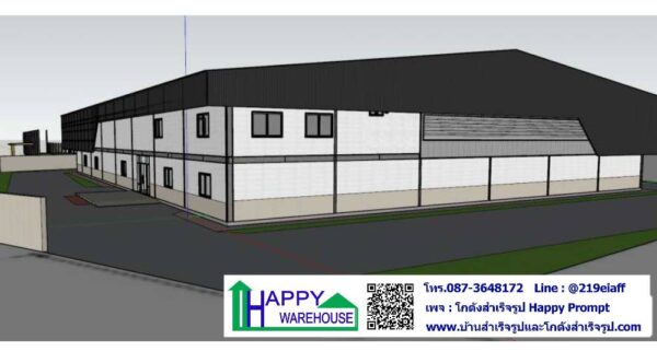 โกดังและสำนักงาน2ชั้น ผนัง EPS  HW-HC 36x54x6.9 m. - Image 60