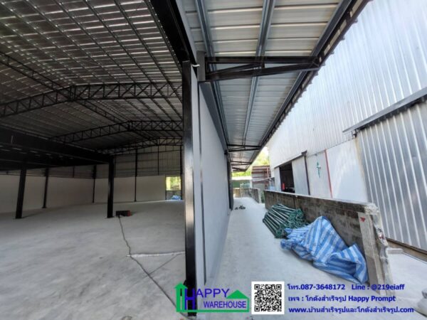 โกดังสำเร็จรูป HW-HC 18x24x7 เมตร  พร้อมออฟฟิศชั้นลอย ขนาด 6x12 เมตร - Image 12