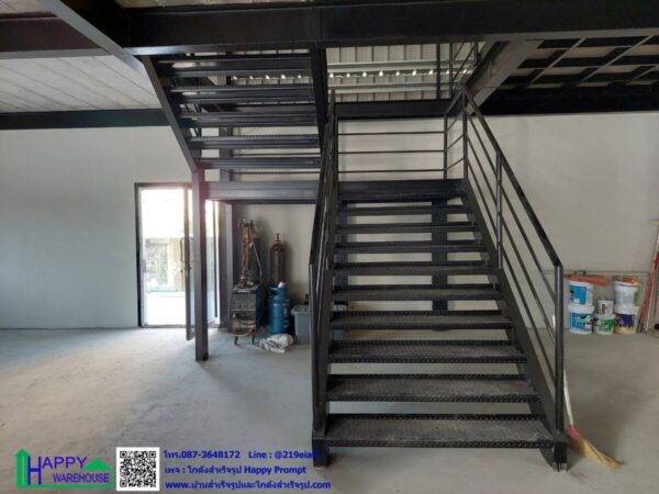 โกดังสำเร็จรูป HW-HC 18x24x7 เมตร  พร้อมออฟฟิศชั้นลอย ขนาด 6x12 เมตร - Image 4