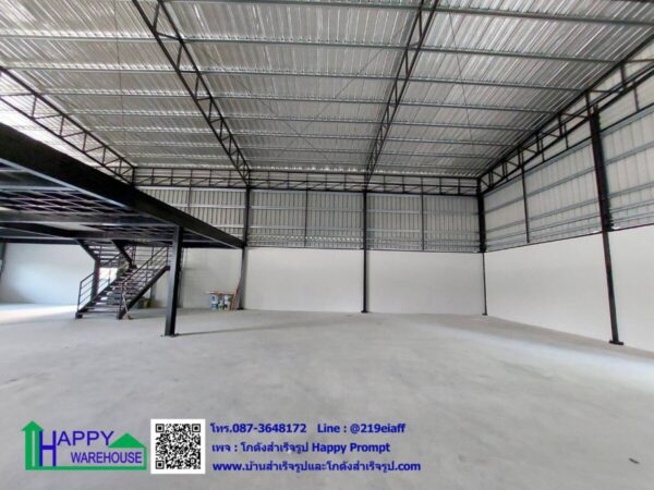 โกดังสำเร็จรูป HW-HC 18x24x7 เมตร  พร้อมออฟฟิศชั้นลอย ขนาด 6x12 เมตร - Image 7