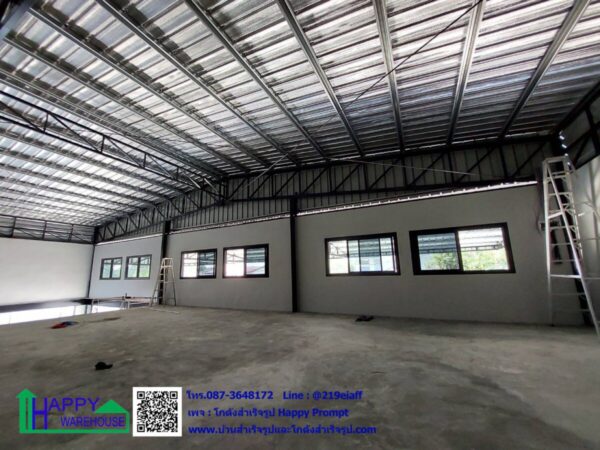 โกดังสำเร็จรูป HW-HC 18x24x7 เมตร  พร้อมออฟฟิศชั้นลอย ขนาด 6x12 เมตร - Image 8