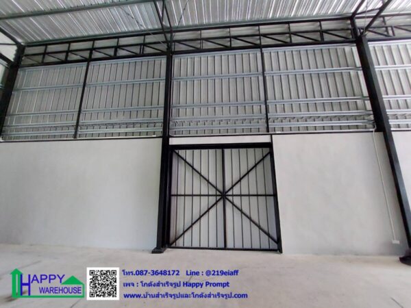 โกดังสำเร็จรูป HW-HC 18x24x7 เมตร  พร้อมออฟฟิศชั้นลอย ขนาด 6x12 เมตร - Image 9