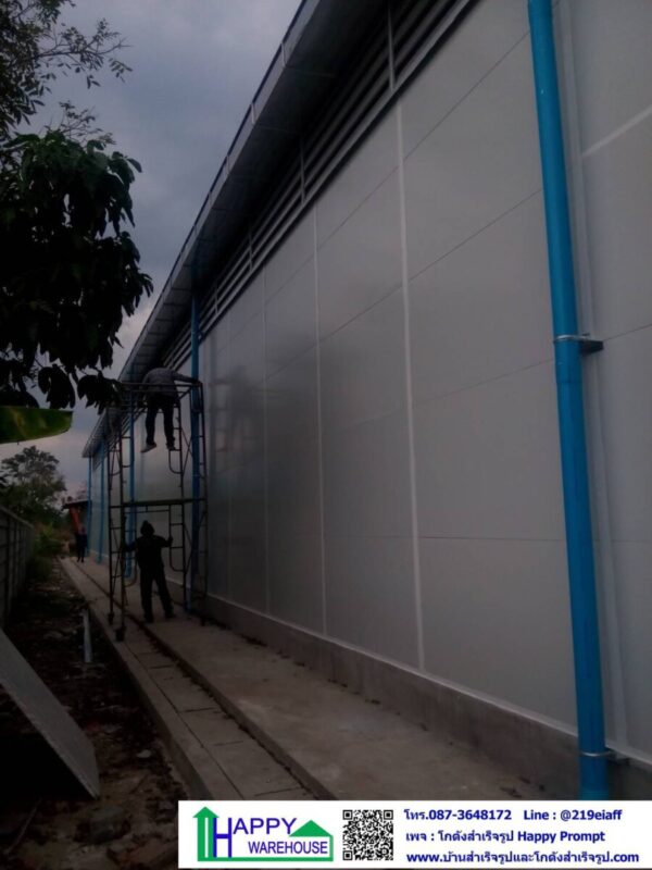 โกดังสำเร็จรูป ผนัง-หลังคา epsโฟม HW-HC 20x40x6.5 ม.  มีสำนักงานชั้น2 - Image 6