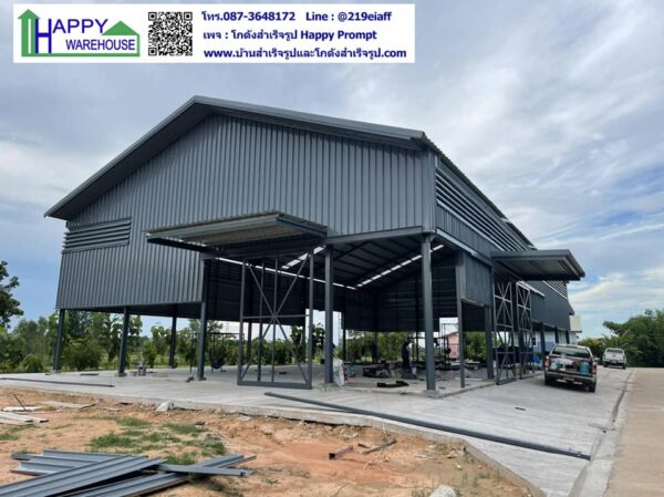 โกดังสำเร็จรูป สไตล์นอร์ดิก HW-H 16x30x6 ม. @มหาสารคาม - Image 13