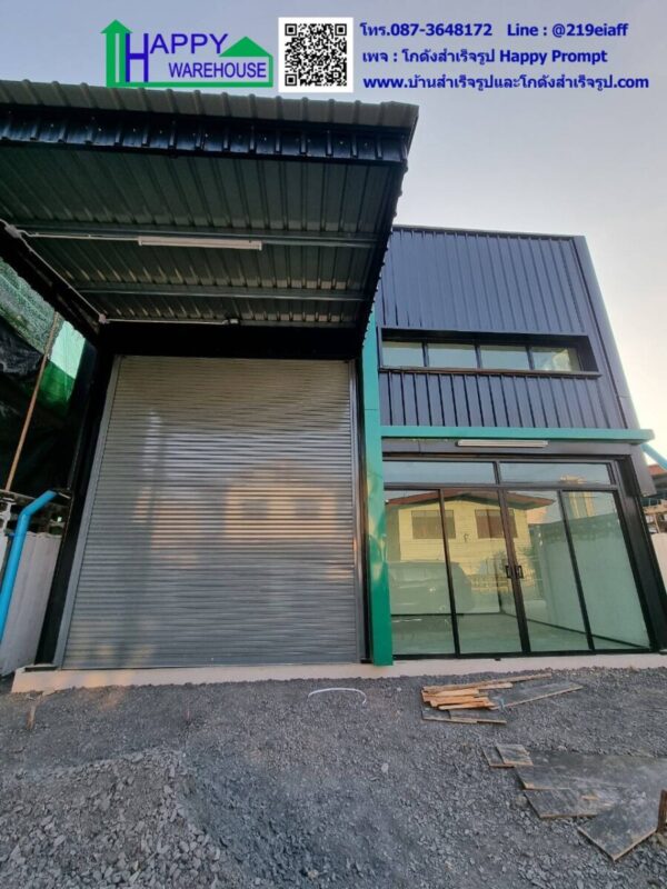 โกดังสำเร็จรูป  พร้อมห้องชั้น2  HW-HC ขนาด 8x14x6 เมตร - Image 2