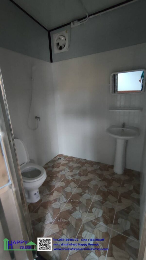บ้านสำเร็จรูป รีสอร์ท ออฟฟิศ-สำนักงาน บ้านพักส่วนตัว ขนาด 3.6x5.4x2.87 m. - Image 9