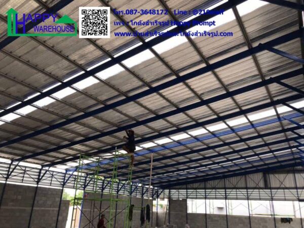 โกดังสำเร็จรูป HW-C 26x15x6 m. บ้านเก่า อ.พานทอง จ.ชลบุรี - Image 7