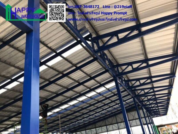 โกดังสำเร็จรูป HW-C 26x15x6 m. บ้านเก่า อ.พานทอง จ.ชลบุรี - Image 8
