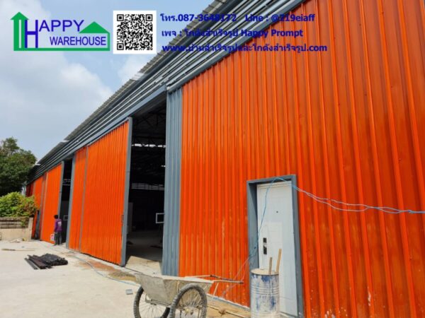 ผลงานการสร้างโกดังสำเร็จรูปให้เช่า HW-HC 22x39x6 เมตร - Image 2