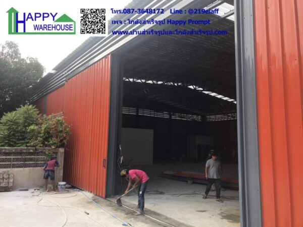 ผลงานการสร้างโกดังสำเร็จรูปให้เช่า HW-HC 22x39x6 เมตร - Image 5
