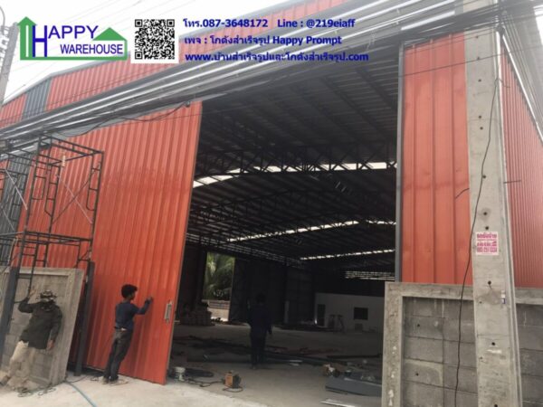 ผลงานการสร้างโกดังสำเร็จรูปให้เช่า HW-HC 22x39x6 เมตร - Image 8