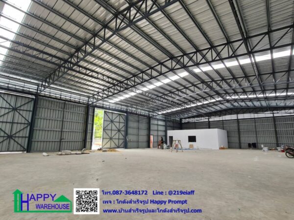 ผลงานการสร้างโกดังสำเร็จรูปให้เช่า HW-HC 22x39x6 เมตร - Image 9
