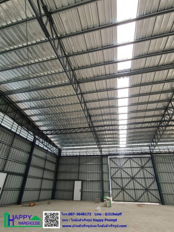 ผลงานการสร้างโกดังสำเร็จรูปให้เช่า HW-HC 22x39x6 เมตร - Image 11