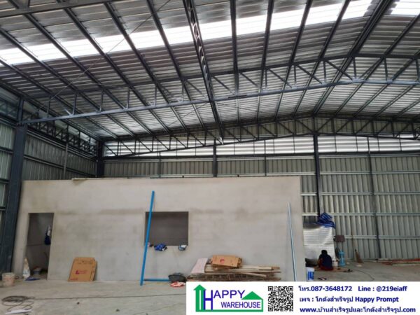 ผลงานการสร้างโกดังสำเร็จรูปให้เช่า HW-HC 22x39x6 เมตร - Image 12