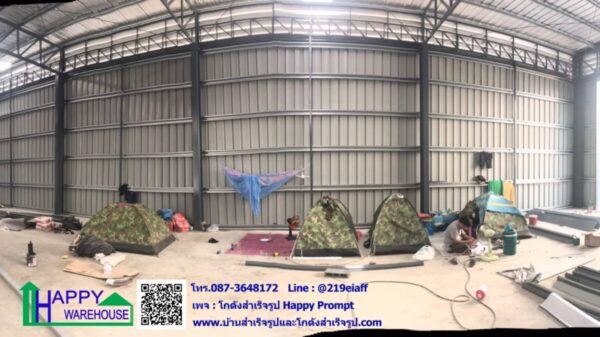 ผลงานการสร้างโกดังสำเร็จรูปให้เช่า HW-HC 22x39x6 เมตร - Image 15