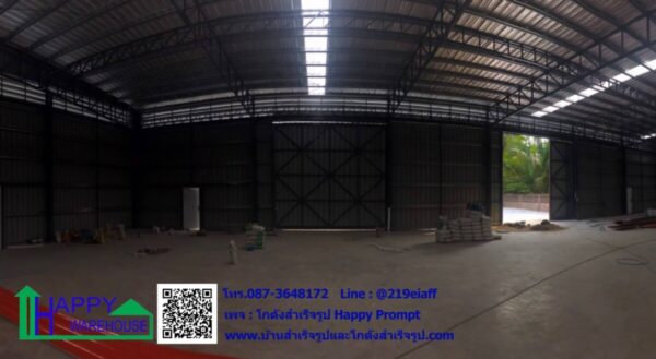 ผลงานการสร้างโกดังสำเร็จรูปให้เช่า HW-HC 22x39x6 เมตร - Image 16