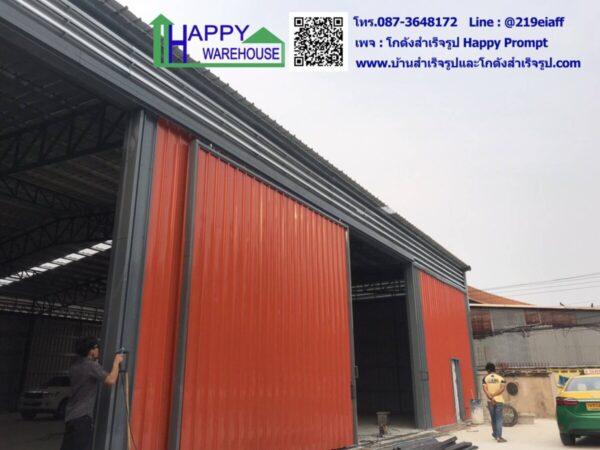 ผลงานการสร้างโกดังสำเร็จรูปให้เช่า HW-HC 22x39x6 เมตร - Image 18