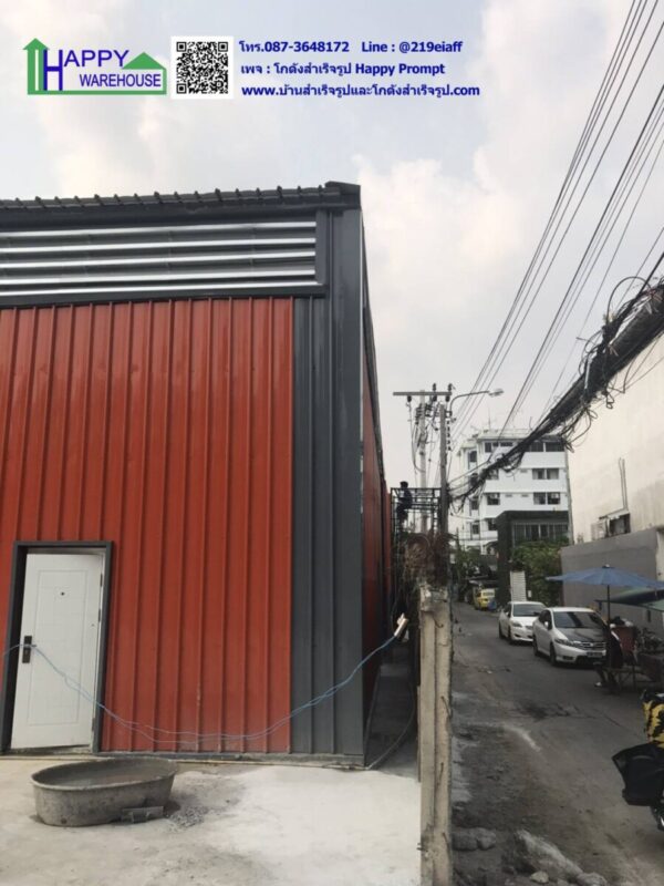 ผลงานการสร้างโกดังสำเร็จรูปให้เช่า HW-HC 22x39x6 เมตร - Image 21