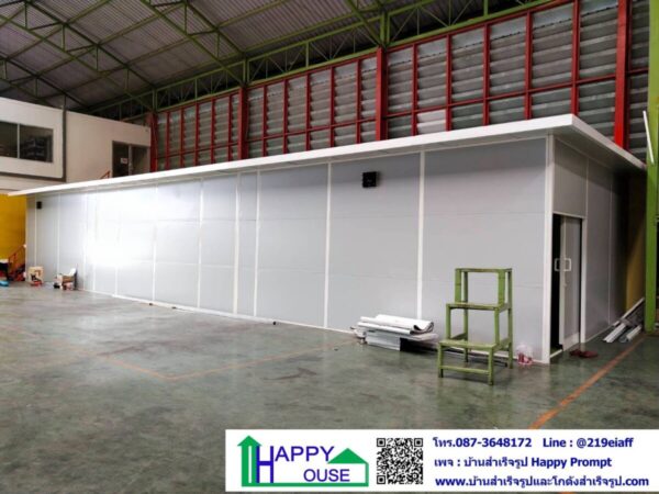 งานกั้นห้องผลิตเจล ถุงมือ หน้ากากอนามัย ภายในโกดัง ขนาด 5.40x18x2.85 เมตร - Image 12