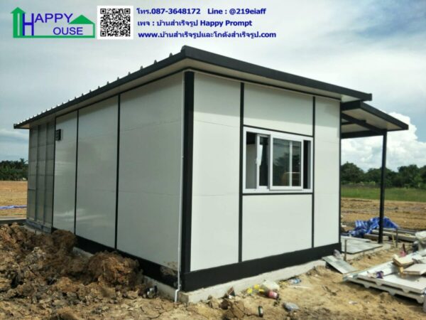 บ้านสำเร็จรูป MK-25 ขนาด 3.64x7.28x2.87 เมตร 1ห้องนอน  1ห้องโถง 1ห้องน้ำ พร้อมชายคายื่นหน้า-หลัง - Image 8