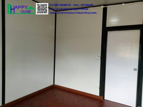 บ้านสำเร็จรูป MK-25 ขนาด 3.64x7.28x2.87 เมตร 1ห้องนอน  1ห้องโถง 1ห้องน้ำ พร้อมชายคายื่นหน้า-หลัง - Image 12