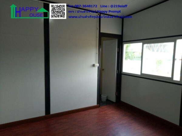 บ้านสำเร็จรูป MK-25 ขนาด 3.64x7.28x2.87 เมตร 1ห้องนอน  1ห้องโถง 1ห้องน้ำ พร้อมชายคายื่นหน้า-หลัง - Image 15