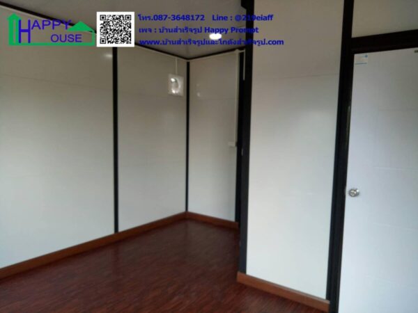 บ้านสำเร็จรูป MK-25 ขนาด 3.64x7.28x2.87 เมตร 1ห้องนอน  1ห้องโถง 1ห้องน้ำ พร้อมชายคายื่นหน้า-หลัง - Image 16