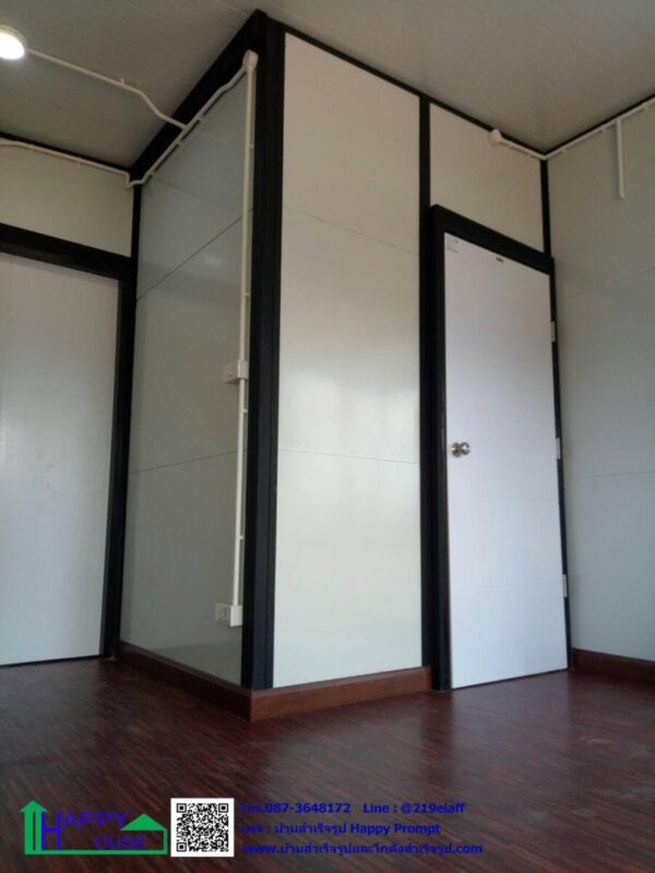 บ้านสำเร็จรูป MK-25 ขนาด 3.64x7.28x2.87 เมตร 1ห้องนอน  1ห้องโถง 1ห้องน้ำ พร้อมชายคายื่นหน้า-หลัง - Image 17