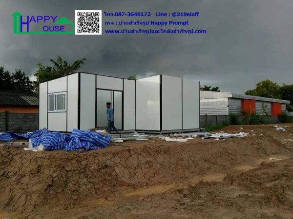 บ้านสำเร็จรูป MK-25 ขนาด 3.64x7.28x2.87 เมตร 1ห้องนอน  1ห้องโถง 1ห้องน้ำ พร้อมชายคายื่นหน้า-หลัง - Image 20