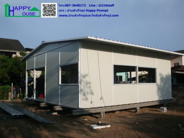 บ้านสำเร็จรูป ผนังหลังคากันร้อน Sanwich Panal ขนาด 7.20x7.20 เมตร - Image 4