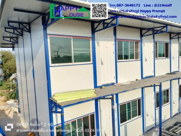 บ้านพักคนงานสำเร็จรูป 2 ชั้น 32 ห้อง ขนาด 8.1 x 48.60 เมตร - Image 15