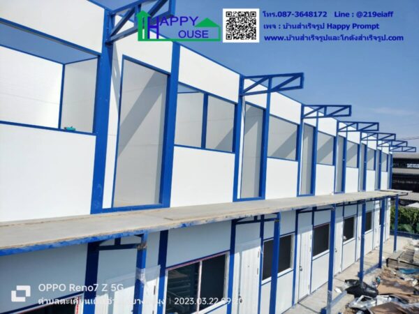 บ้านพักคนงานสำเร็จรูป 2 ชั้น 32 ห้อง ขนาด 8.1 x 48.60 เมตร - Image 12