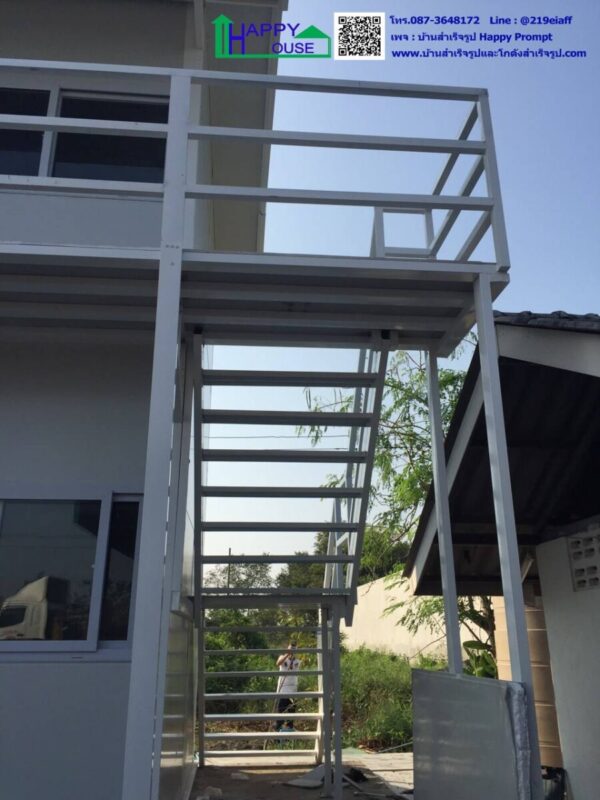 บ้านพักคนงาน 2 ชั้น 8 ห้อง ขนาด 3.60 x 3.60 เมตร - Image 3