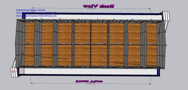 บ้านพักคนงานสำเร็จรูป 2 ชั้น 32 ห้อง ขนาด 8.1 x 48.60 เมตร - Image 6