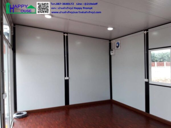 ผลงานบ้านสำเร็จรูป MS-07 ขนาด 3.60x5.40 ม.  พร้อมระเบียงบนหลังคา ระเบียงด้านหน้า และห้องน้ำ - Image 3