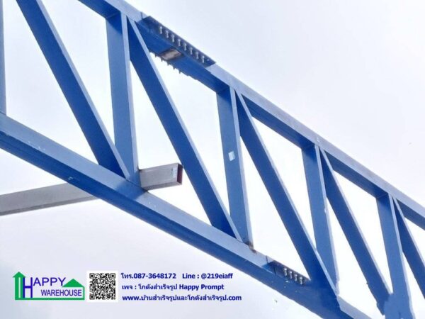 คลังสินค้า โกดังเก็บของ HW-HC 24x35x6 ม. พร้อมกันสาดขนาดใหญ่ เพื่อให้รถจอดลงของได้แม้ขณะฝนตก อีกทั้งยังทำให้อาคารดูโปร่ง โล่ง สบาย - Image 20