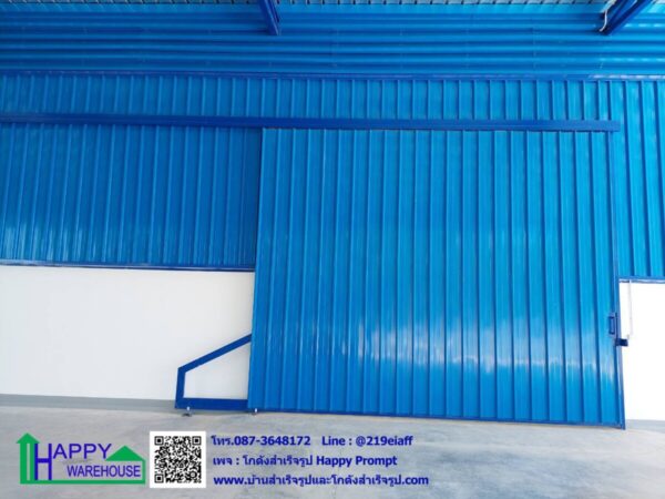 คลังสินค้า โกดังเก็บของ HW-HC 24x35x6 ม. พร้อมกันสาดขนาดใหญ่ เพื่อให้รถจอดลงของได้แม้ขณะฝนตก อีกทั้งยังทำให้อาคารดูโปร่ง โล่ง สบาย - Image 5