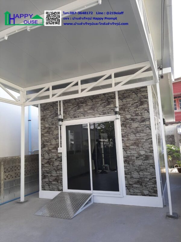 บ้านสำเร็จรูป ขนาด 3.6x4.5 เมตร พร้อมห้องน้ำ และกันสาดหน้าบ้าน - Image 2