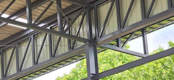 ผลงานติดตั้งโครงสร้างโรงจอดรถ HW-HC ขนาด 20x80x9.2/7.2 ม. - Image 15