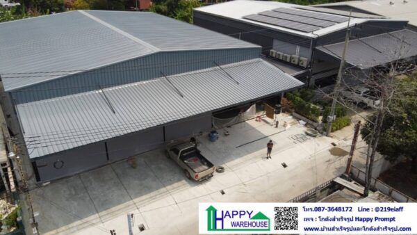 โกดัง-คลังสินค้า ขนาดกว้าง 20 ม. ยาว 24 ม. สูง 7 ม. พร้อมออฟฟิศชั้นลอย 80 ตรม. - Image 2