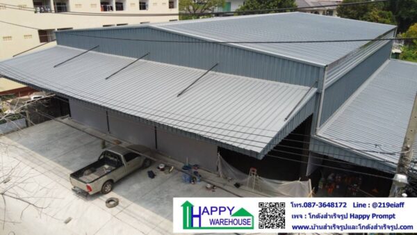 โกดัง-คลังสินค้า ขนาดกว้าง 20 ม. ยาว 24 ม. สูง 7 ม. พร้อมออฟฟิศชั้นลอย 80 ตรม. - Image 3