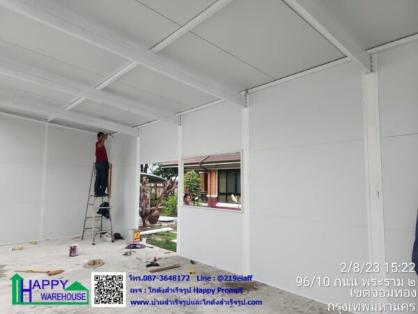 ออฟฟิศพร้อมห้องเก็บของสำเร็จรูป ผนัง-หลังคา eps กันความร้อน ขนาด 7.20x16.20x3.10 ม. - Image 11