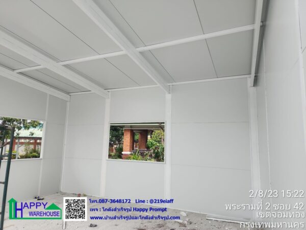 ออฟฟิศพร้อมห้องเก็บของสำเร็จรูป ผนัง-หลังคา eps กันความร้อน ขนาด 7.20x16.20x3.10 ม. - Image 13
