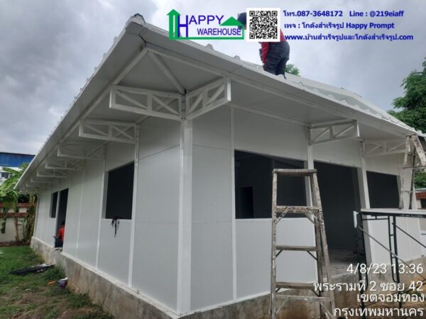 ออฟฟิศพร้อมห้องเก็บของสำเร็จรูป ผนัง-หลังคา eps กันความร้อน ขนาด 7.20x16.20x3.10 ม. - Image 15