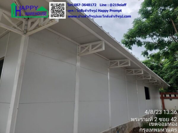 ออฟฟิศพร้อมห้องเก็บของสำเร็จรูป ผนัง-หลังคา eps กันความร้อน ขนาด 7.20x16.20x3.10 ม. - Image 16