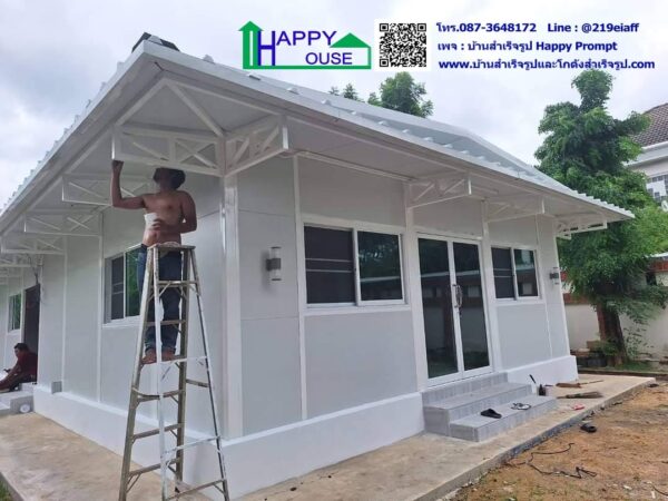 ออฟฟิศพร้อมห้องเก็บของสำเร็จรูป ผนัง-หลังคา eps กันความร้อน ขนาด 7.20x16.20x3.10 ม. - Image 4