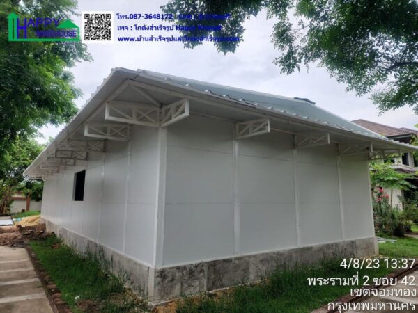 ออฟฟิศพร้อมห้องเก็บของสำเร็จรูป ผนัง-หลังคา eps กันความร้อน ขนาด 7.20x16.20x3.10 ม. - Image 18