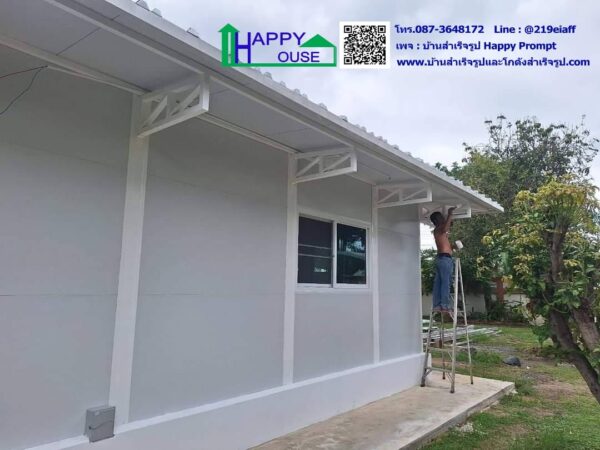 ออฟฟิศพร้อมห้องเก็บของสำเร็จรูป ผนัง-หลังคา eps กันความร้อน ขนาด 7.20x16.20x3.10 ม. - Image 7